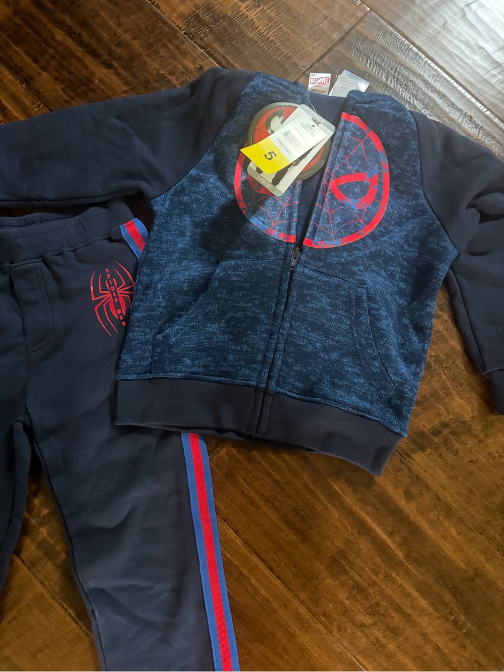 Marvel Boys Navy and Red Spider-Man Zip Hoodie & Joggers